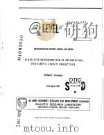 SIMPLIFIED DETERMINATION OF RETARDATION FOR KINETIC ENERGY PROJECTILES PDF电子版封面 WILLIAM F.DONOVAN