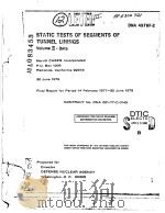STATIC TESTS OF SEGMENTS OF TUNNEL LININGS VOLUME 2-DATA PDF电子版封面
