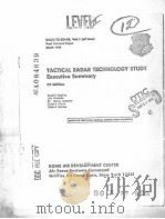 TACTICAL RADAR TECHNOLOGY STUDY VOLUME 1 EXECUTIVE SUMMARY（ PDF版）