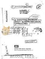 A TARGETING PROBLEM EXACT VERSUS EXPECTED-VALUE APPROACHES PDF电子版封面