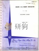 BUILDING 11-14A INCIDENT INVESTIGATION PDF电子版封面