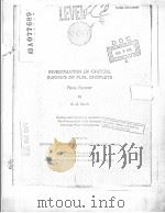 INVESTIGATION OF CRITICAL BURNING OF FUEL DROPLETS PDF电子版封面 G.M.FAETH