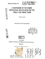 A COMPARISON OF THE HUMAN PERFORMANCE REQUIREMENTS FOR THE M60A1 AND M60A3 TANKS PDF电子版封面 RONALD G.HUGHES
