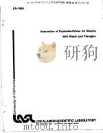 INTERACTION OF EXPLOSIVE-DRIVEN AIR SHOCKS WITH WATER AND PLEXIGLAS PDF电子版封面