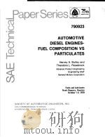 AUTOMOTIVE DIESEL ENGINES-FUEL COMPOSITION VS PARTICULATES PDF电子版封面 HARVEY A.BURLEY AND THEODORE L