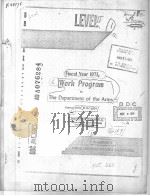 WORK PROGRAM FOR THE DEPARTMENT OF THE ARMY（ PDF版）