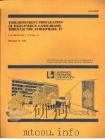 TIME-DEPENDENT PROPAGATION OF HIGH-ENERGY LASER BEAMS THROUGH THE ATMOSPHERE:4（ PDF版）