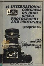 14 INTERNATIONAL CONGRESS ON HIGH SPEED PHOTOGRAPHY AND PHOTONICS（ PDF版）