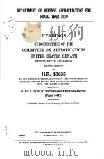 HEARINGS BEFORE A SUBCOMMITTEE OF THE COMMITTEE ON APPROPRIATIONS UNITED STATES SENATE  NINETY-FIFTH（ PDF版）