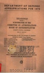 HEARINGS BEFORE A SUBCOMMITTEE OF THE COMMITTEE ON APPROPRIATIONS HOUSE OF REPRESENTATIVES  NINETY-F（ PDF版）