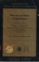WITTERUNG UND KLIMA IN MITTELEUROPA PDF电子版封面