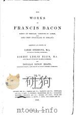 THE WORKS OF FRANCIS BACON VOL.6 PDF电子版封面