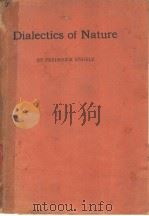 DIALECTICS OF NATURE PDF电子版封面