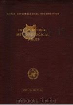 INTERNATIONAL METEOROLOGICAL TABLES PDF电子版封面 S.LETESTU