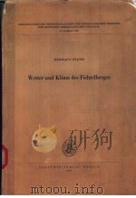 HERMANN PLEISS WETTER UND KLIMA DES FICHTELBERGES PDF电子版封面