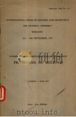 INTERNATIONAL ASSOCIATION OF METEOROLOGY PROGRAMME OF MEETINGS（ PDF版）