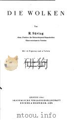 DIE WOLKEN PDF电子版封面 R.SURING