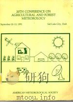 20TH CONFERENCE ON AGRICULTURAL AND FOREST METEOROLOGY PDF电子版封面