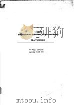 PROCEEDINGS SECOND SYMPOSIUM ON NONLIENAR ESTIMATION THEORY AND 1TS APPLICATIONS（1972 PDF版）
