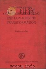 OPERATORENRECHNUNG UND LAPLACESCHE TRANSFORMATION PDF电子版封面