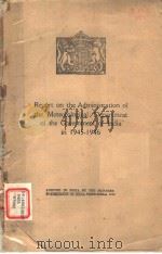 REPORT ON THE ADMINISTRATION OF THE METEOROLOGICAL DEPARTMENT OF THE GOVERNMENT OF INDIA IN 1945-194（ PDF版）