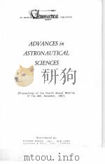 ADVANCES IN ASTRONAUTICAL SCIENCES VOLUME 2 PDF电子版封面