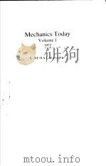 MECHANICS TODAY VOLUME 1 1972 PDF电子版封面 0080172466 S.NEMAT-NASSER