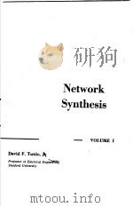 NETWORK SYNTHESIS VOLUME 1 PDF电子版封面 DAVID F.TUTTLE