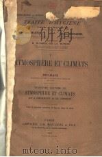ATMOSPHERE ET CLIMATS 1929 PDF电子版封面
