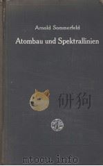 ATOMBAU UND SPEKTRALLINIEN 1924 PDF电子版封面