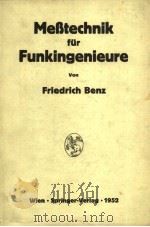 MEβTECHNIK FUR FUNKINGENIEURE PDF电子版封面
