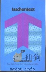 TASCHENTEXT 29 FEHLERRECHNUNG PDF电子版封面 3876645328 J.TOPPING