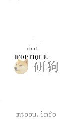 TRAITE D'OPTIQUE PDF电子版封面 M.E.MASCART