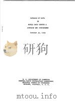 CATALOG OF DATA IN WORLD DATA CENTER A AIRGLOW AND IONOSPHERE（ PDF版）