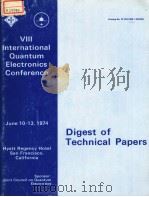 1974 INTERNATIONAL QUANTUM ELECTRONICS CONFERENCE DIGEST OF TECHNICAL PAPERS（ PDF版）