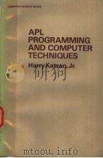 APL PROGRAMMING AND COMPUTER TECHNIQUES PDF电子版封面