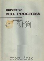 REPORT OF NRL PROGRESS  AUGUST 1975（ PDF版）
