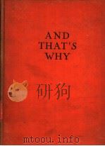 AND THAT'S WHY 1932 PDF电子版封面