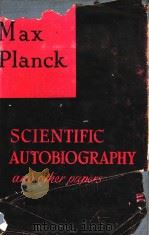 SCIENTIFIC FTUTOBIOGRAPHY AND OTHER PAPERS 1949 PDF电子版封面