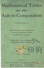 MATHEMATICAL TABLES AND OTHER AIDS TO COMPUTATION 1944 PDF电子版封面