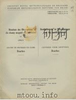 RESULTATS DES OBSERVATIONS DU CHAMP MAGNETIQUE TERRESTRE EM 1963 1964 PDF电子版封面