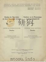 RESULTATS DES OBSERVATIONS DU CHAMP MAGNETIQUE TERRESTRE EN 1961 1962 PDF电子版封面