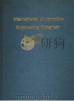 INTERNATIONAL AUTOMOTIVE ENGINEERING COGRESS 1973 PART 2 PDF电子版封面