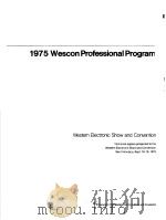 1975 WESCON PROFESSIONAL PROGRAM VOLUME 19 PDF电子版封面