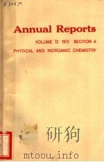 ANNUAL REPORTS VOLUME 72 SECTION A PDF电子版封面