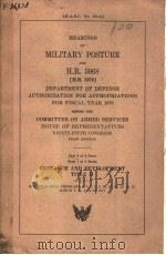 HEARINGS ON MILITARY POSTURE AND H.R.5068 PART 3 OF 6 PARTS PDF电子版封面