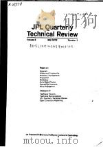 JPL QUARTERLY TECHNICAL REVIEW VOLUM 2 PDF电子版封面