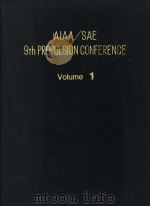 ALAA/SAE 9TH PROPULSION CONFERENCE VOLUME 1 PDF电子版封面