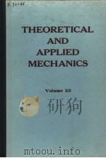 THEORETICAL AND APPLIED MECHANICS VOLUME 23 PDF电子版封面