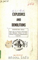 EXPLOSIVES AND DEMOLITIONS PDF电子版封面